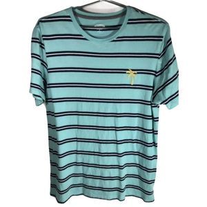 OLD NAVY Soft Washed Mens Striped T-Shirt Teal